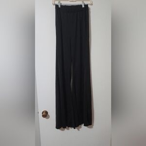 Elegant Black Women's Pants Wide Flare Leg